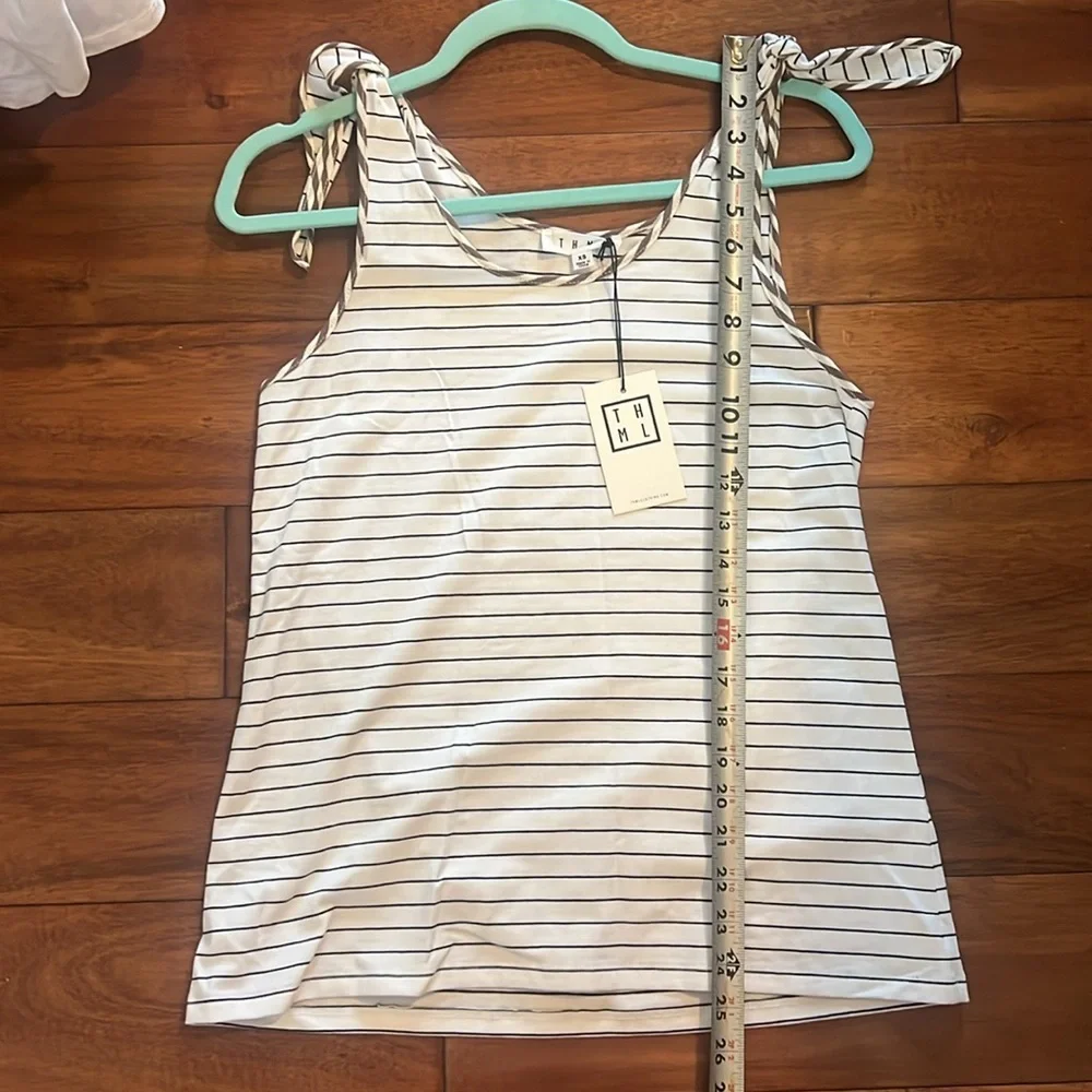 NWT THML Size XS Black & White Striped with Beige around the seams - Picture 8 of 8